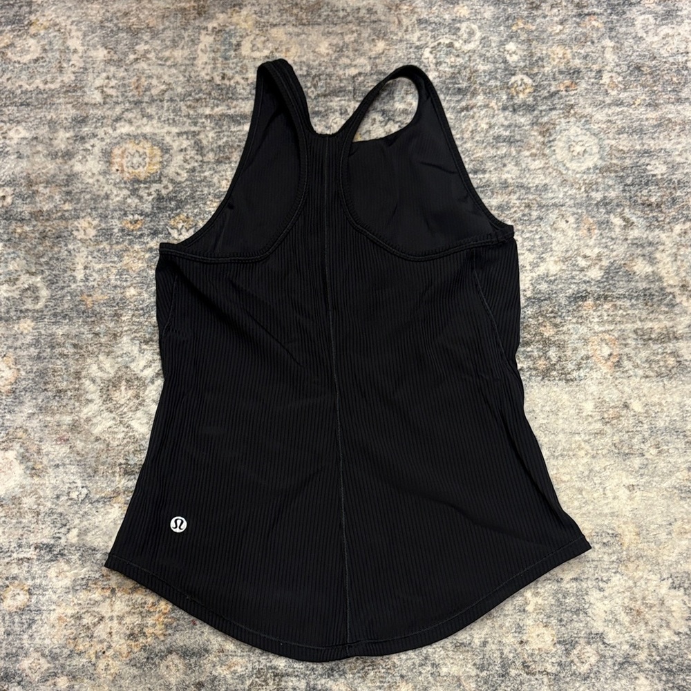 Lululemon Black Ribbed Tank Top - Picture 2 of 2